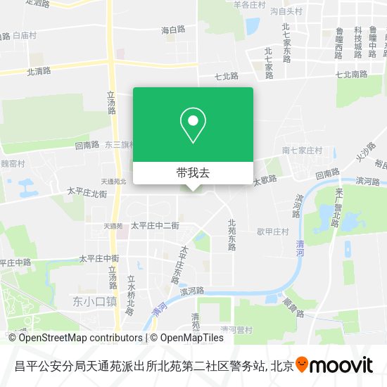 昌平公安分局天通苑派出所北苑第二社区警务站地图