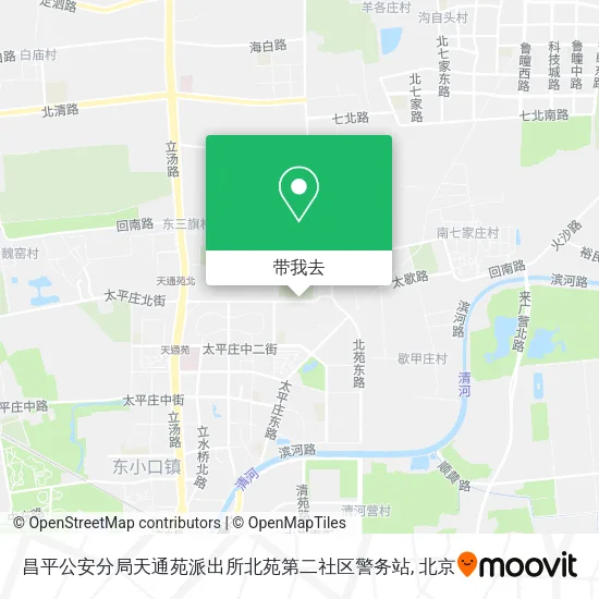 昌平公安分局天通苑派出所北苑第二社区警务站地图
