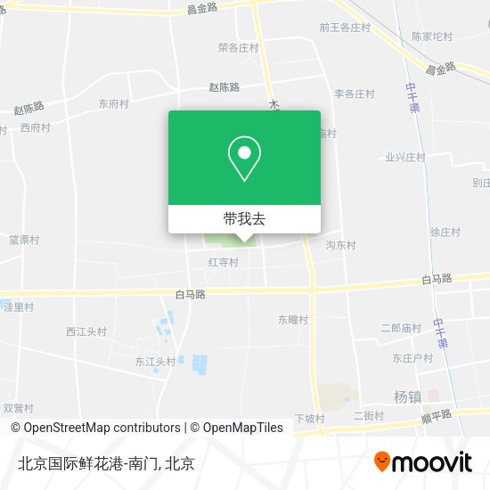 北京国际鲜花港-南门地图