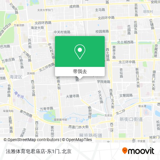法雅体育皂君庙店-东1门地图