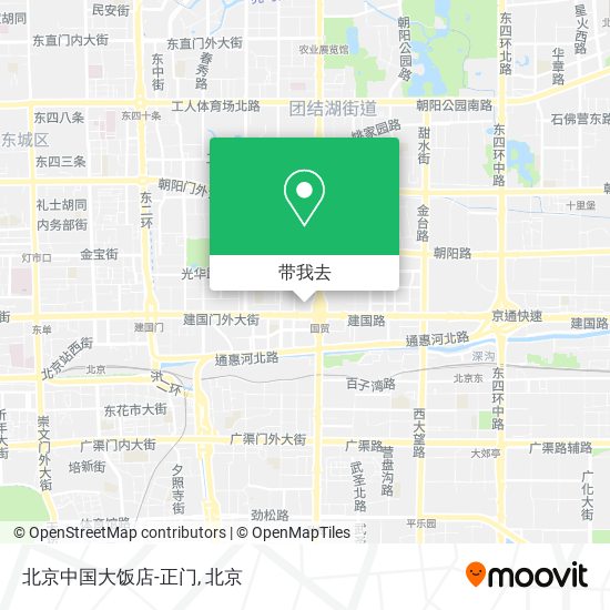 北京中国大饭店-正门地图