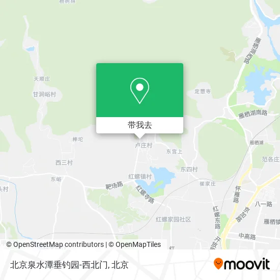 北京泉水潭垂钓园-西北门地图