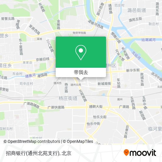 招商银行(通州北苑支行)地图