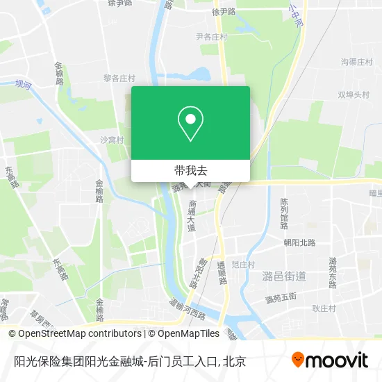 阳光保险集团阳光金融城-后门员工入口地图