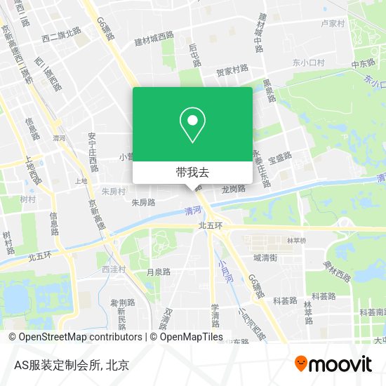 AS服装定制会所地图