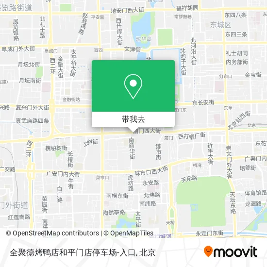 全聚德烤鸭店和平门店停车场-入口地图