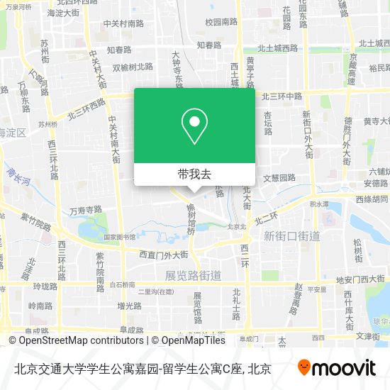 北京交通大学学生公寓嘉园-留学生公寓C座地图