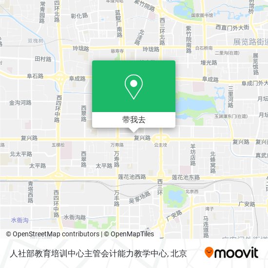 人社部教育培训中心主管会计能力教学中心地图