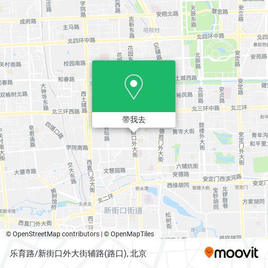 乐育路/新街口外大街辅路(路口)地图