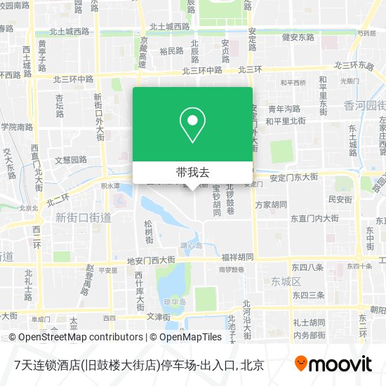 7天连锁酒店(旧鼓楼大街店)停车场-出入口地图