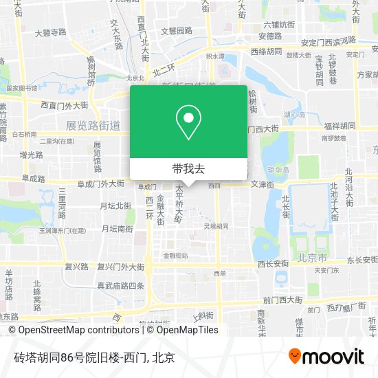砖塔胡同86号院旧楼-西门地图