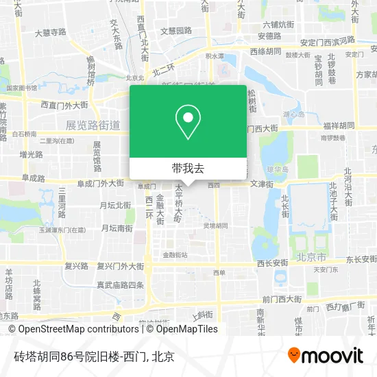 砖塔胡同86号院旧楼-西门地图