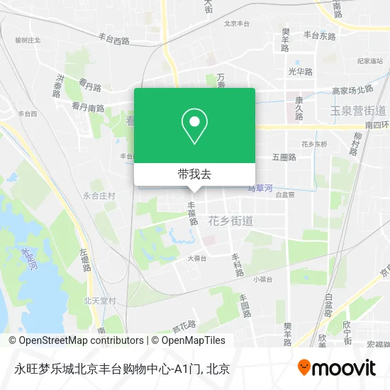 永旺梦乐城北京丰台购物中心-A1门地图