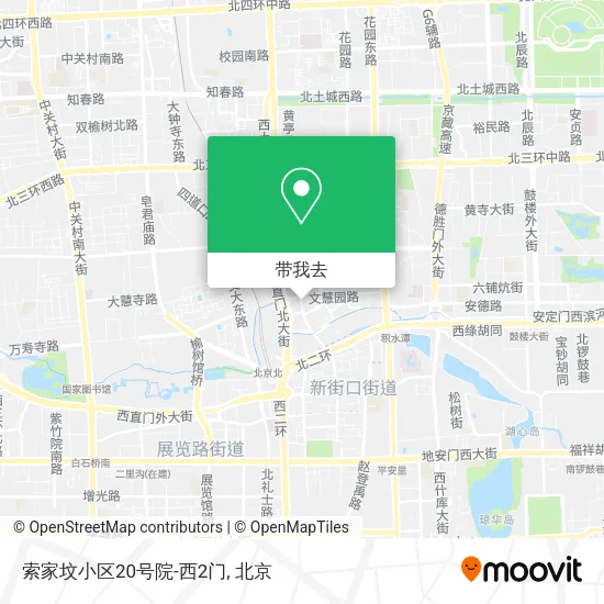 索家坟小区20号院-西2门地图