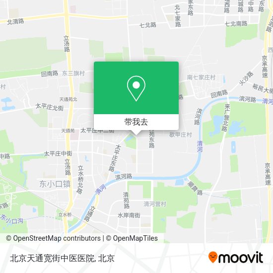 北京天通宽街中医医院地图