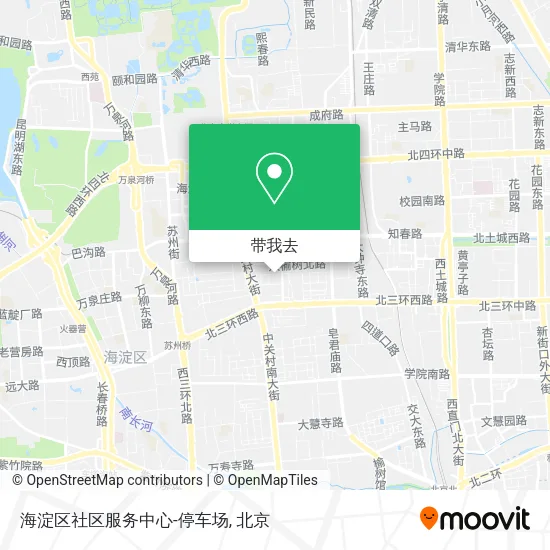海淀区社区服务中心-停车场地图