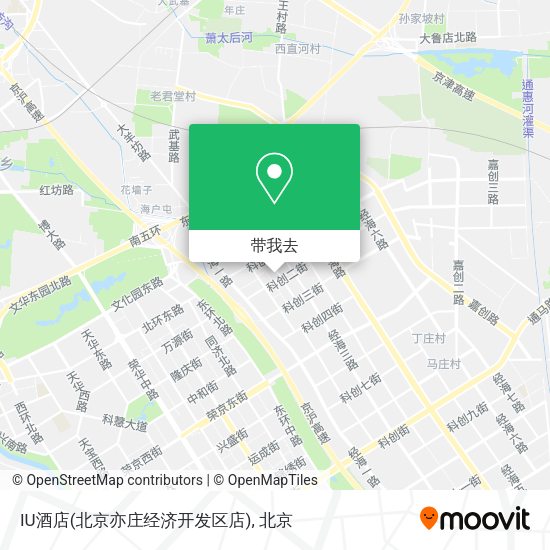 IU酒店(北京亦庄经济开发区店)地图