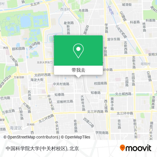中国科学院大学(中关村校区)地图
