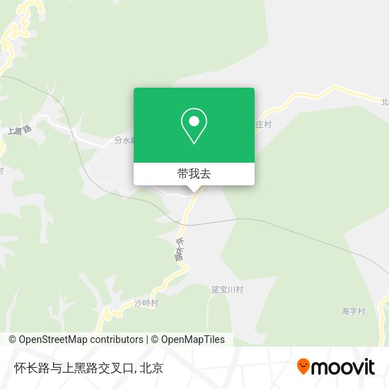怀长路与上黑路交叉口地图