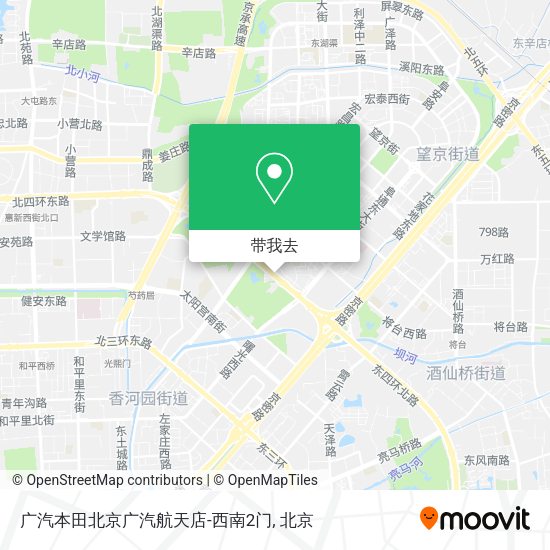 广汽本田北京广汽航天店-西南2门地图