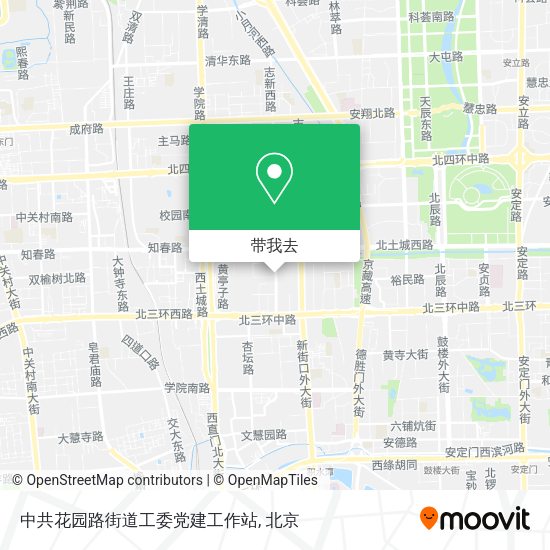 中共花园路街道工委党建工作站地图