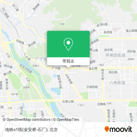 地铁s1线(金安桥-石厂)地图