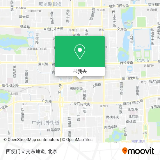 西便门立交东通道地图