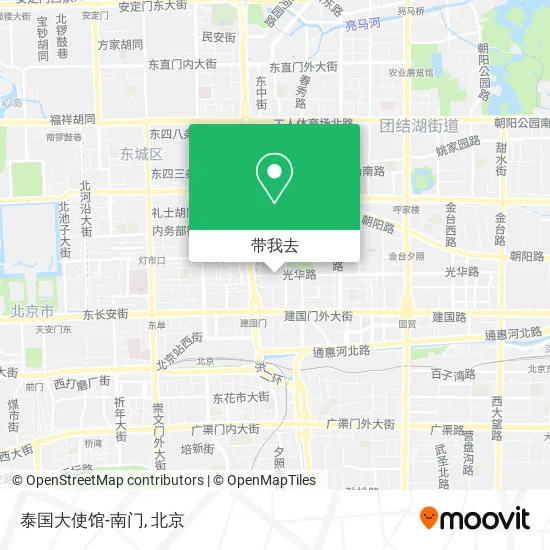 泰国大使馆-南门地图
