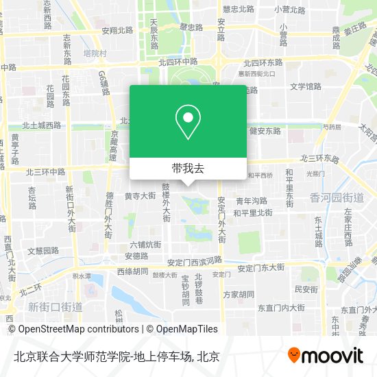 北京联合大学师范学院-地上停车场地图