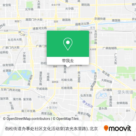 劲松街道办事处社区文化活动室(农光东里路)地图