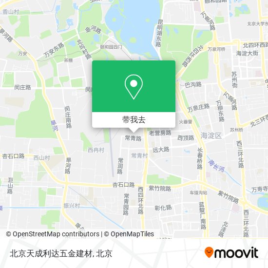 北京天成利达五金建材地图