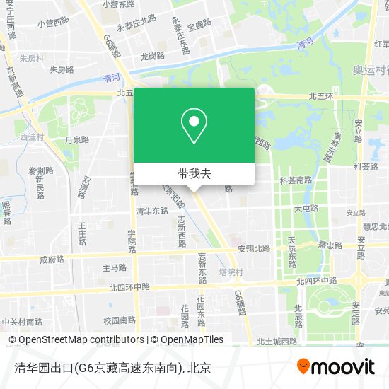 清华园出口(G6京藏高速东南向)地图