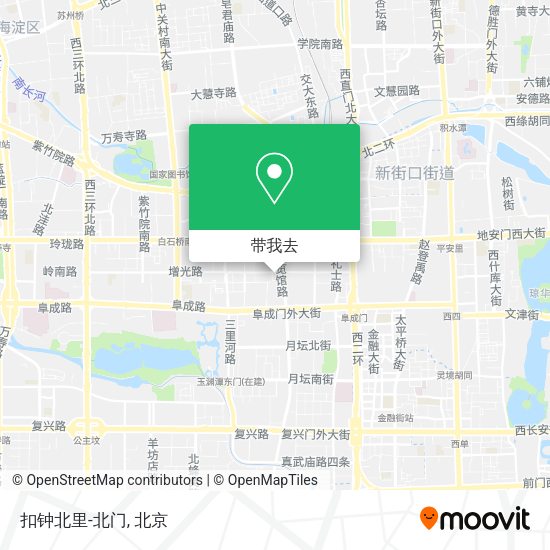 扣钟北里-北门地图