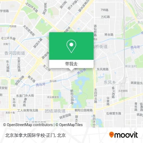 北京加拿大国际学校-正门地图