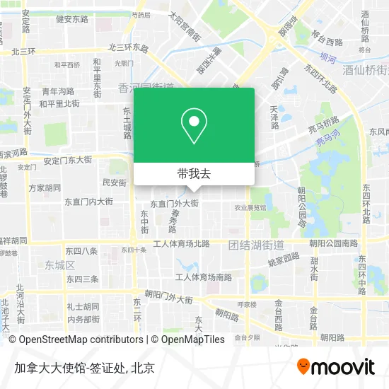 加拿大大使馆-签证处地图