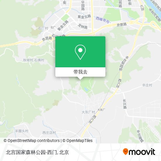 北宫国家森林公园-西门地图