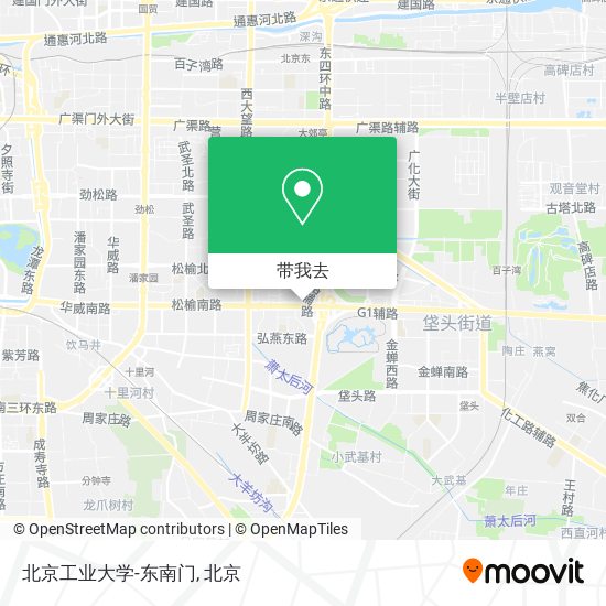 北京工业大学-东南门地图