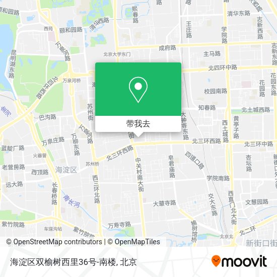 海淀区双榆树西里36号-南楼地图