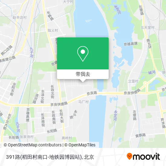 391路(稻田村南口-地铁园博园站)地图