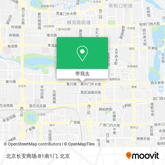 北京长安商场-B1南1门地图