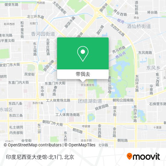 印度尼西亚大使馆-北1门地图