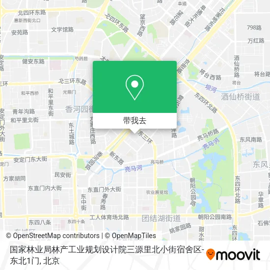 国家林业局林产工业规划设计院三源里北小街宿舍区-东北1门地图