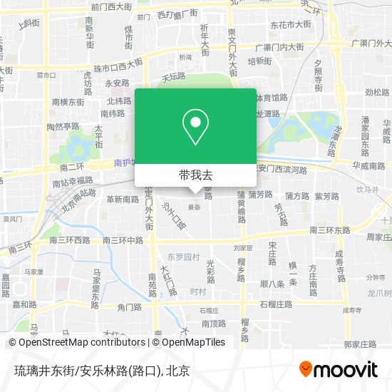 琉璃井东街/安乐林路(路口)地图