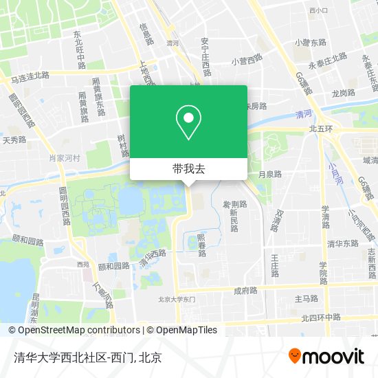 清华大学西北社区-西门地图