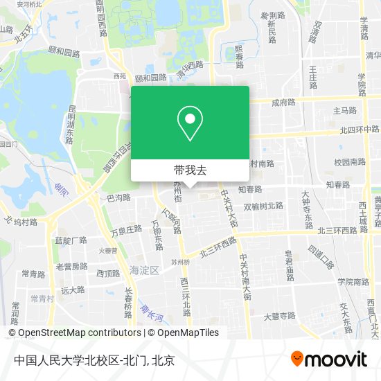 中国人民大学北校区-北门地图