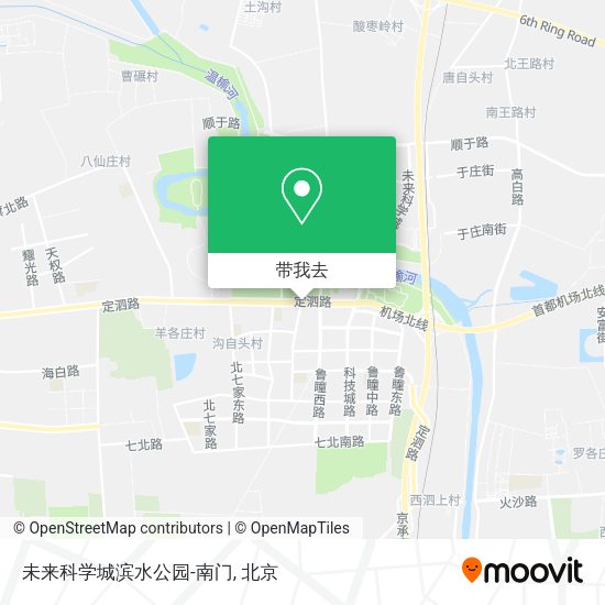 未来科学城滨水公园-南门地图