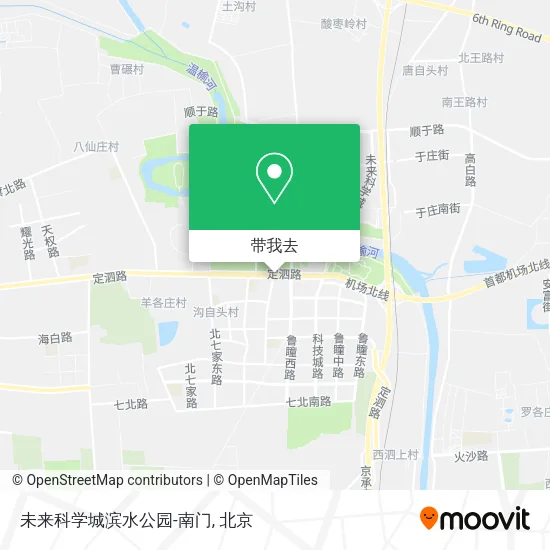 未来科学城滨水公园-南门地图