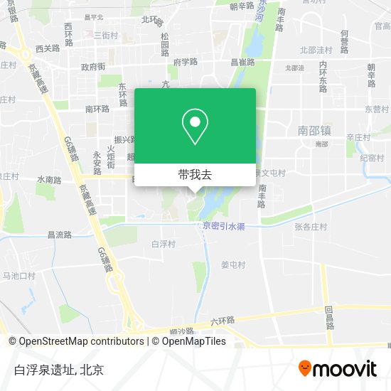 白浮泉遗址地图