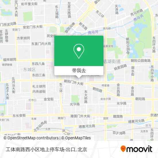 工体南路西小区地上停车场-出口地图