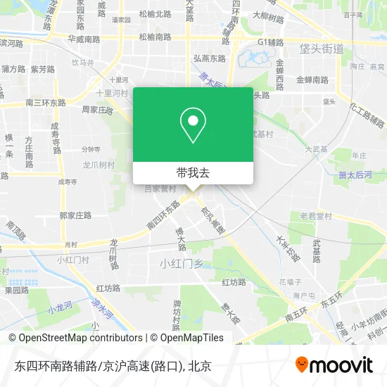 东四环南路辅路/京沪高速(路口)地图